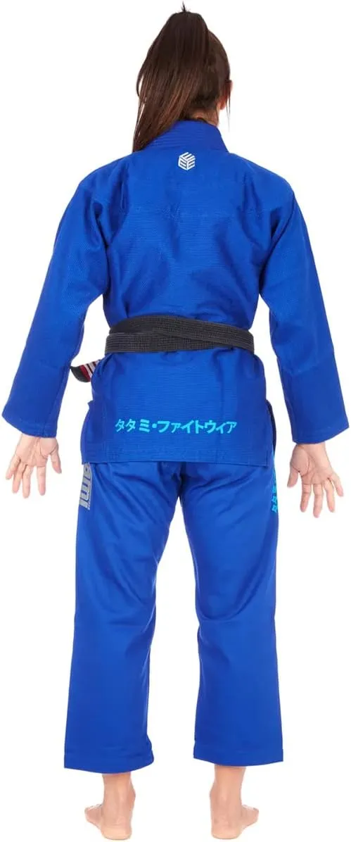Tatami Fightwear Women's Estilo Black Label BJJ Gi - Gray/Blue