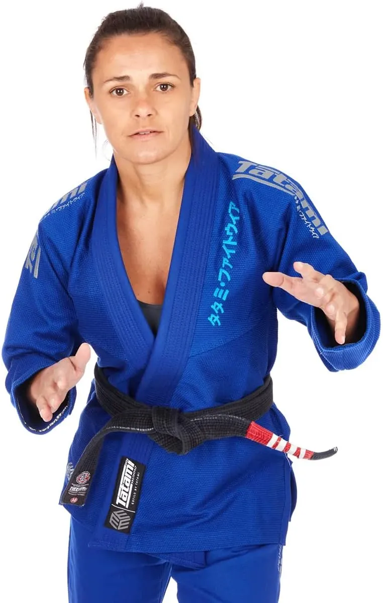 Tatami Fightwear Women's Estilo Black Label BJJ Gi - Gray/Blue