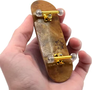 Teak Tuning 32mm Pro Fingerboard Complete - Fully Assembled with Pro Level Components - Pro Shaped Wooden Deck (32x97mm), UltraSpin Bearing Wheels, Prodigy Gen2 Trucks - Cloud Nine