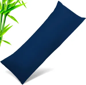 TELUS Body Cooling Pillow Cases Cover, Bamboo Rayon Pillowcases with Zipper Closure, Cool and Breathable Pillow Case for Hot Sleepers and Night Sweats, 20x54 inches, Navy Blue