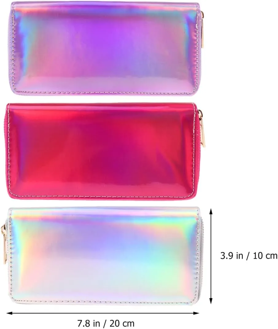 TENDYCOCO 2pcs Zippered Leather Tote Purse Mini Handbag Coin Purses for Women Zip Wallet Female Clutch Bag Travel Small Yiwu