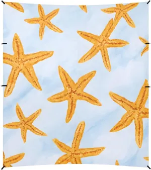 Tents Beach Tent with Sand Anchor, Watercolor Yellow Starfish Pattern Portable Canopy Sunshade - 9' x 10' - Sandbags & Reinforced Corners & Stability Poles Sun Shelter Outdoor Camping