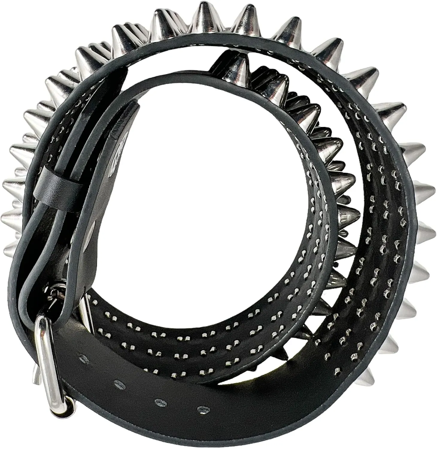 Three Row UK77 1/2" Conical Stud Belt USA Made Genuine Leather Punk Goth Thrash Metal