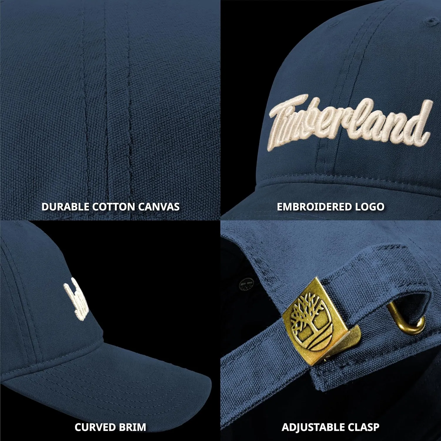 Timberland Midland Beach Men's Baseball Cap, Soft Cotton, Adjustable, Lightweight & Stylish Hat for Outdoor Activities