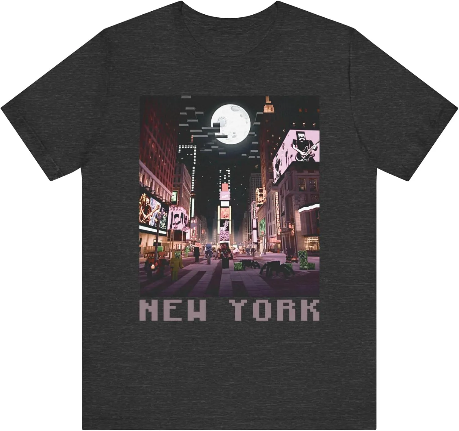 Time Square New York Creepers and Guitars T-Shirt, NYC Music Fan Gift, Urban Fashion Tee, Unisex Streetwear Top