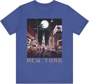 Time Square New York Creepers and Guitars T-Shirt, NYC Music Fan Gift, Urban Fashion Tee, Unisex Streetwear Top