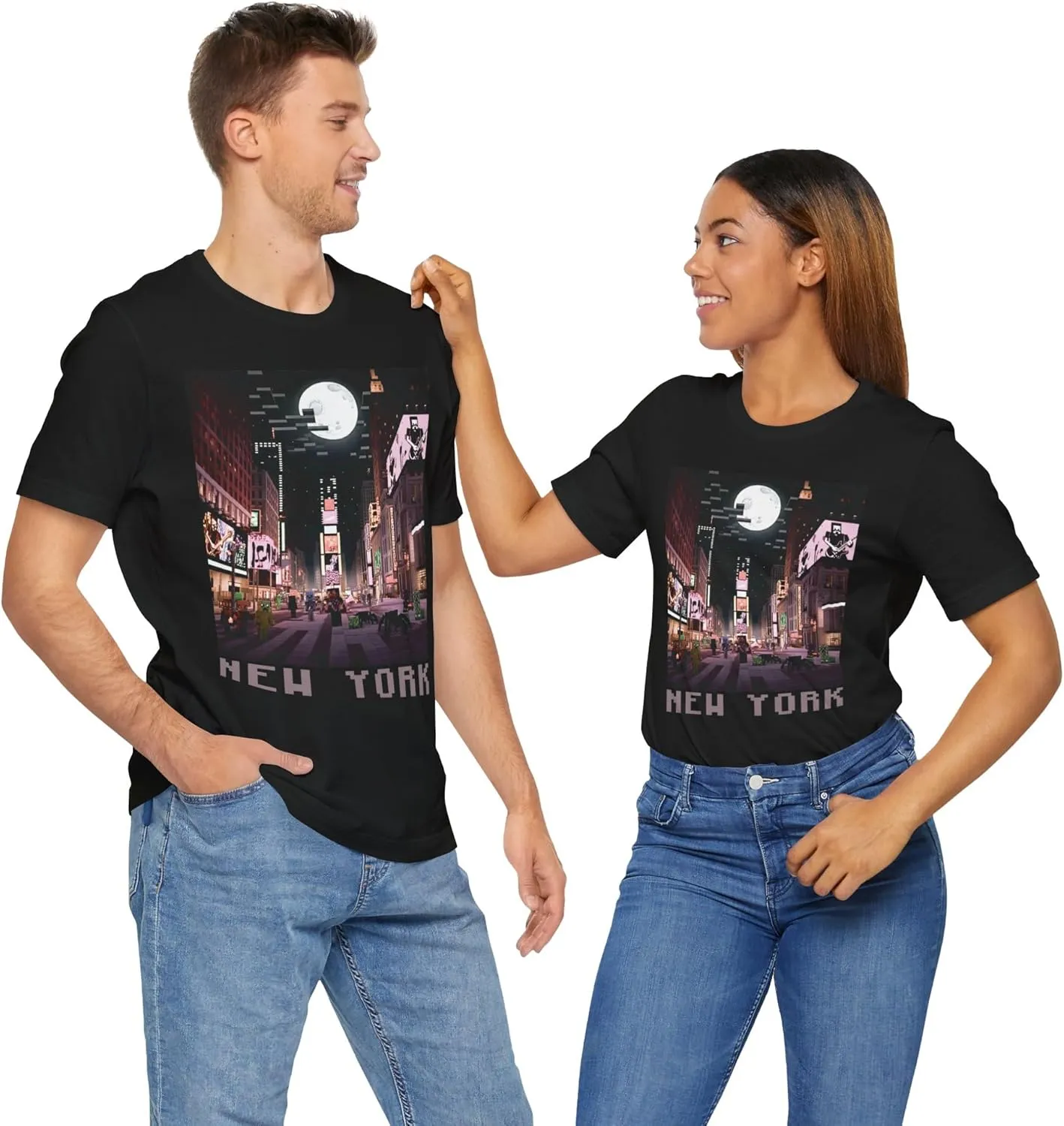 Time Square New York Creepers and Guitars T-Shirt, NYC Music Fan Gift, Urban Fashion Tee, Unisex Streetwear Top