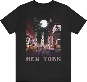 Time Square New York Creepers and Guitars T-Shirt, NYC Music Fan Gift, Urban Fashion Tee, Unisex Streetwear Top