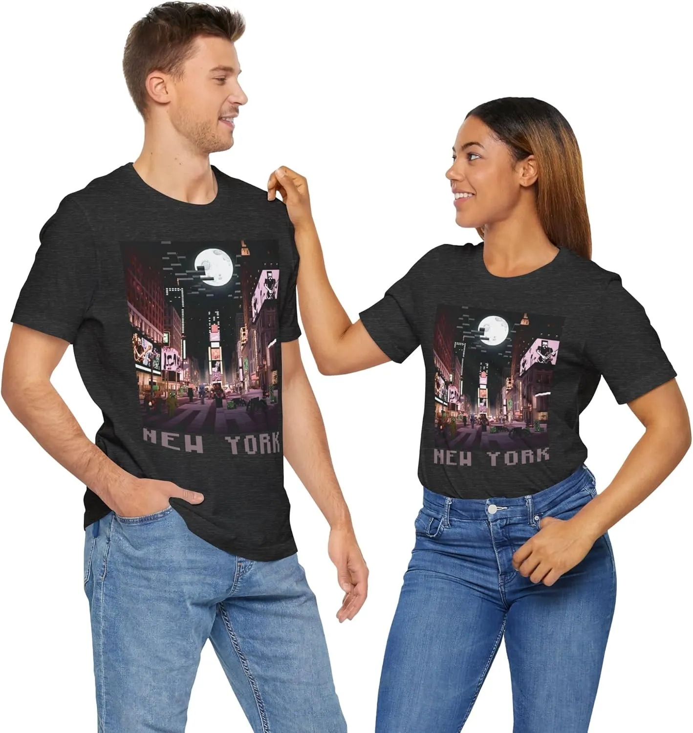 Time Square New York Creepers and Guitars T-Shirt, NYC Music Fan Gift, Urban Fashion Tee, Unisex Streetwear Top