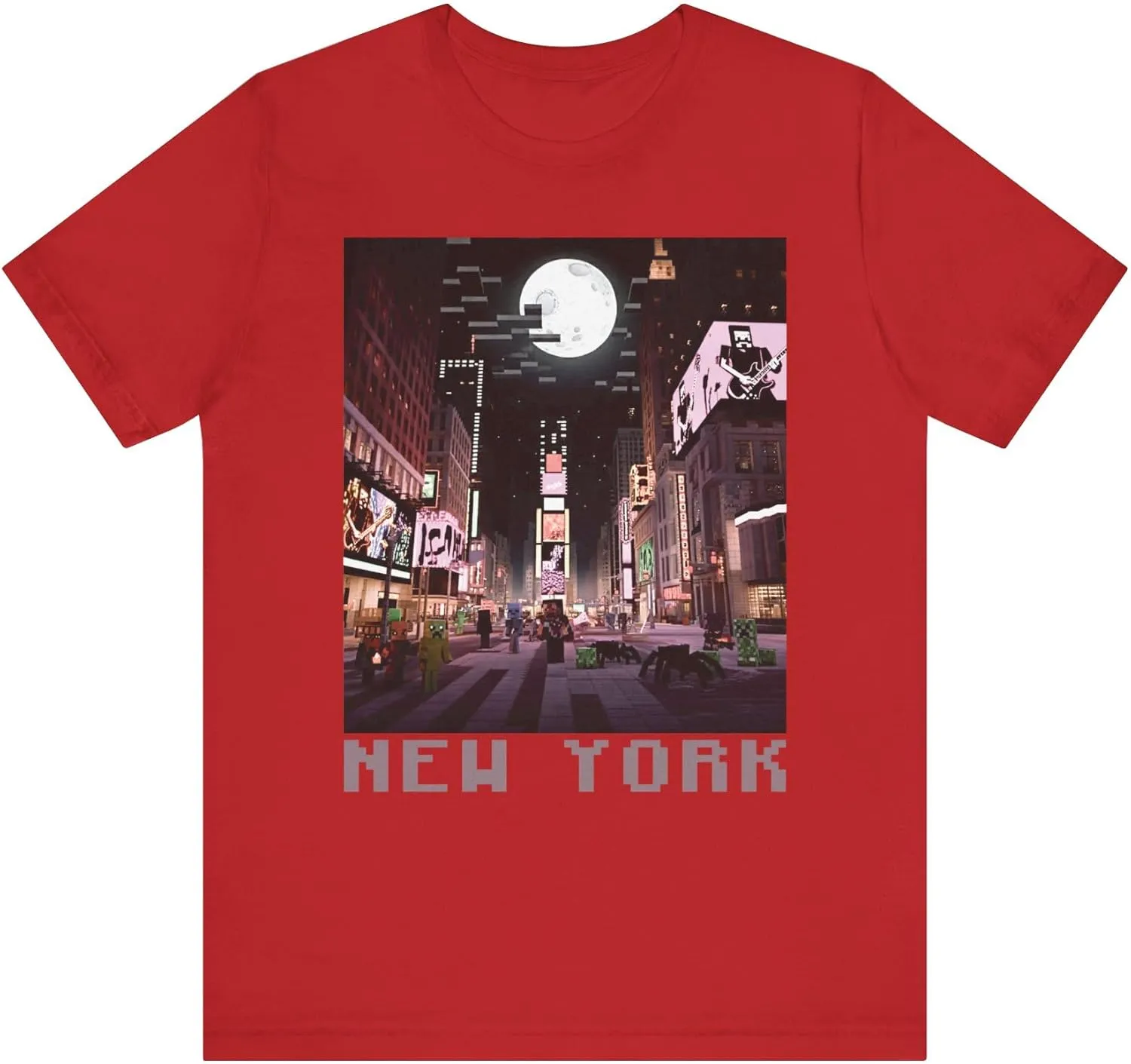 Time Square New York Creepers and Guitars T-Shirt, NYC Music Fan Gift, Urban Fashion Tee, Unisex Streetwear Top