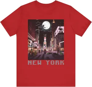 Time Square New York Creepers and Guitars T-Shirt, NYC Music Fan Gift, Urban Fashion Tee, Unisex Streetwear Top