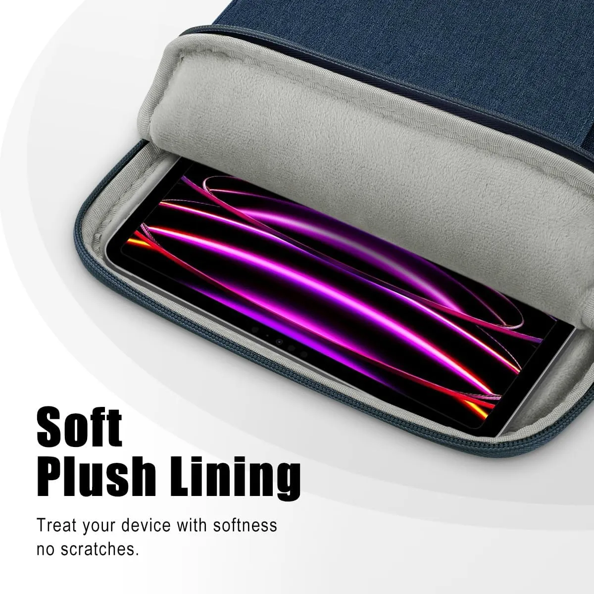 TiMOVO 12.9 Inch Tablet Sleeve Bag Carrying Case with Shoulder Strap for iPad Pro 12.9 M2 2022/2021/2020, Surface Laptop Go 12.4", Galaxy Tab S8 /S9  12.4" 2022/2023, Indigo