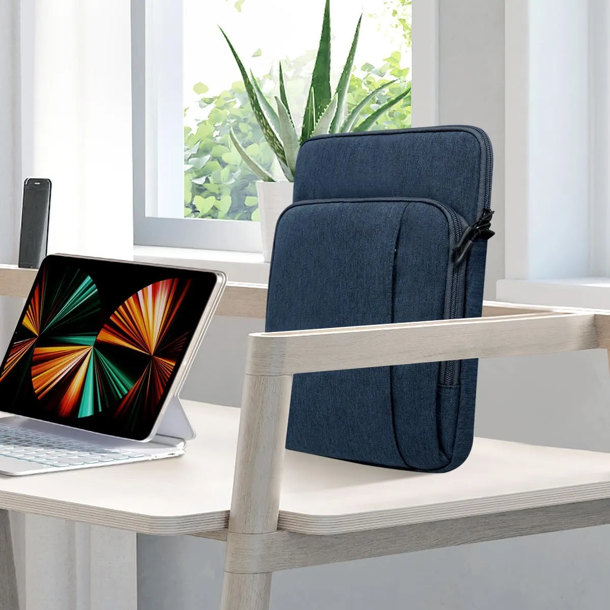 TiMOVO 12.9 Inch Tablet Sleeve Bag Carrying Case with Shoulder Strap for iPad Pro 12.9 M2 2022/2021/2020, Surface Laptop Go 12.4", Galaxy Tab S8 /S9  12.4" 2022/2023, Indigo