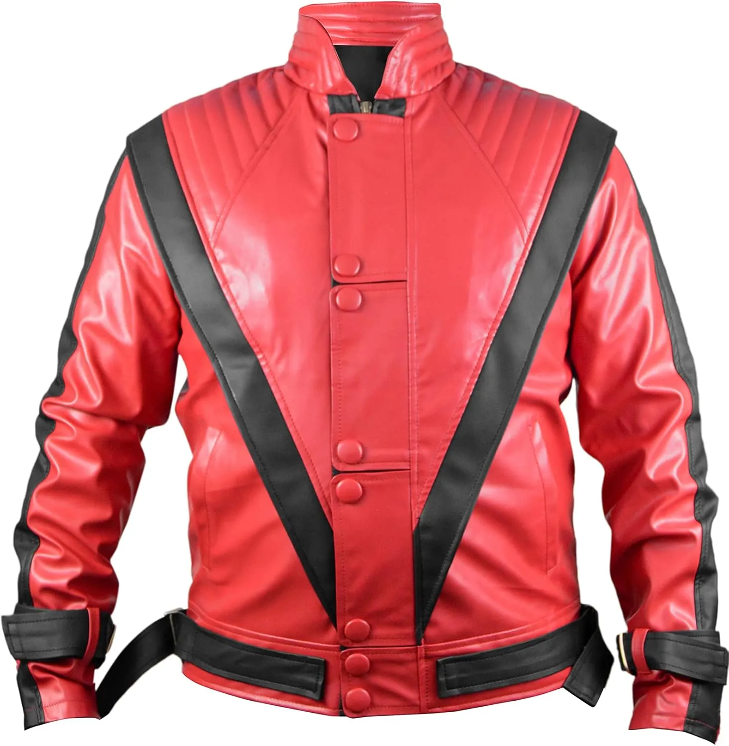 TLW Party&Dance, Red & Black Leather Jacket, FAUX Leather