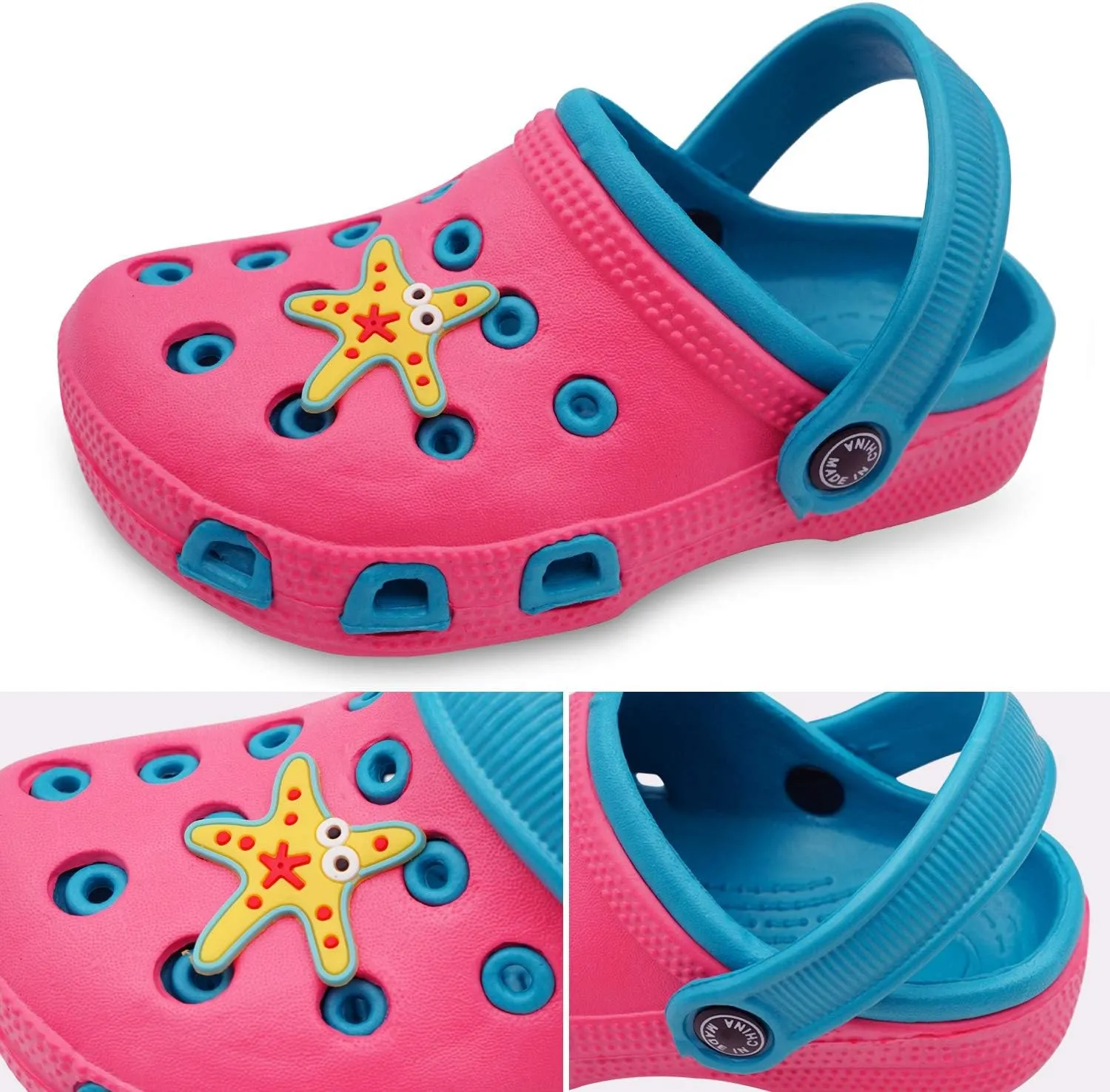 Toddler Little Kids Clogs Slippers Sandals, Non-Slip Girls Boys Clogs Slide Lightweight Garden Shoes Slip-on Beach Pool Shower Slippers