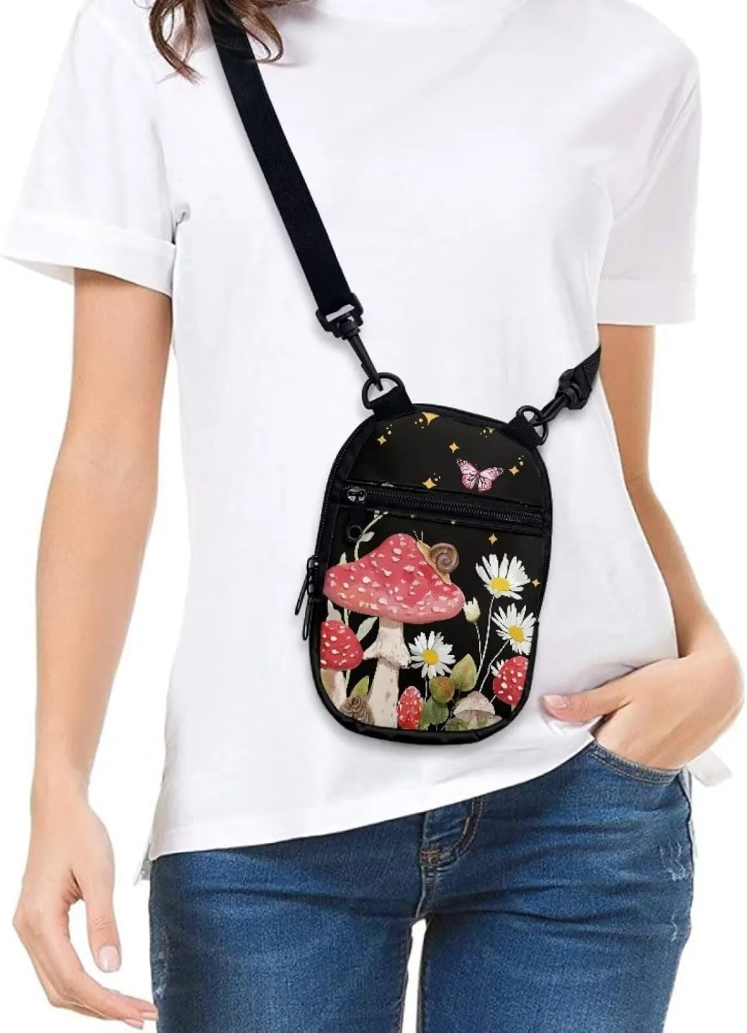 TODIYADDU Women Sling Bag Crossbody Phone Bag Mini Shoulder Bag with Adjustable Strap Mini Messenger Bag for Cell Phone Gifts