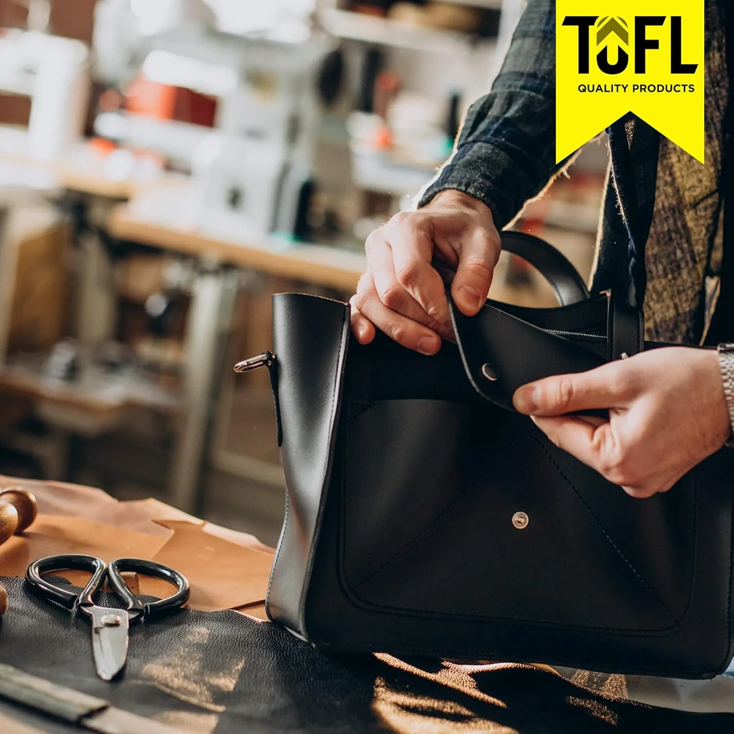 TOFL Genuine Top-Grain Leather Strap | 72 Inches Long | 5/8 Inch Wide | 1/8 Inch Thick (7-8 oz) | 1 Leather Strip for DIY Arts & Craft Projects, Clothing, Jewelry, Wrapping | Natural