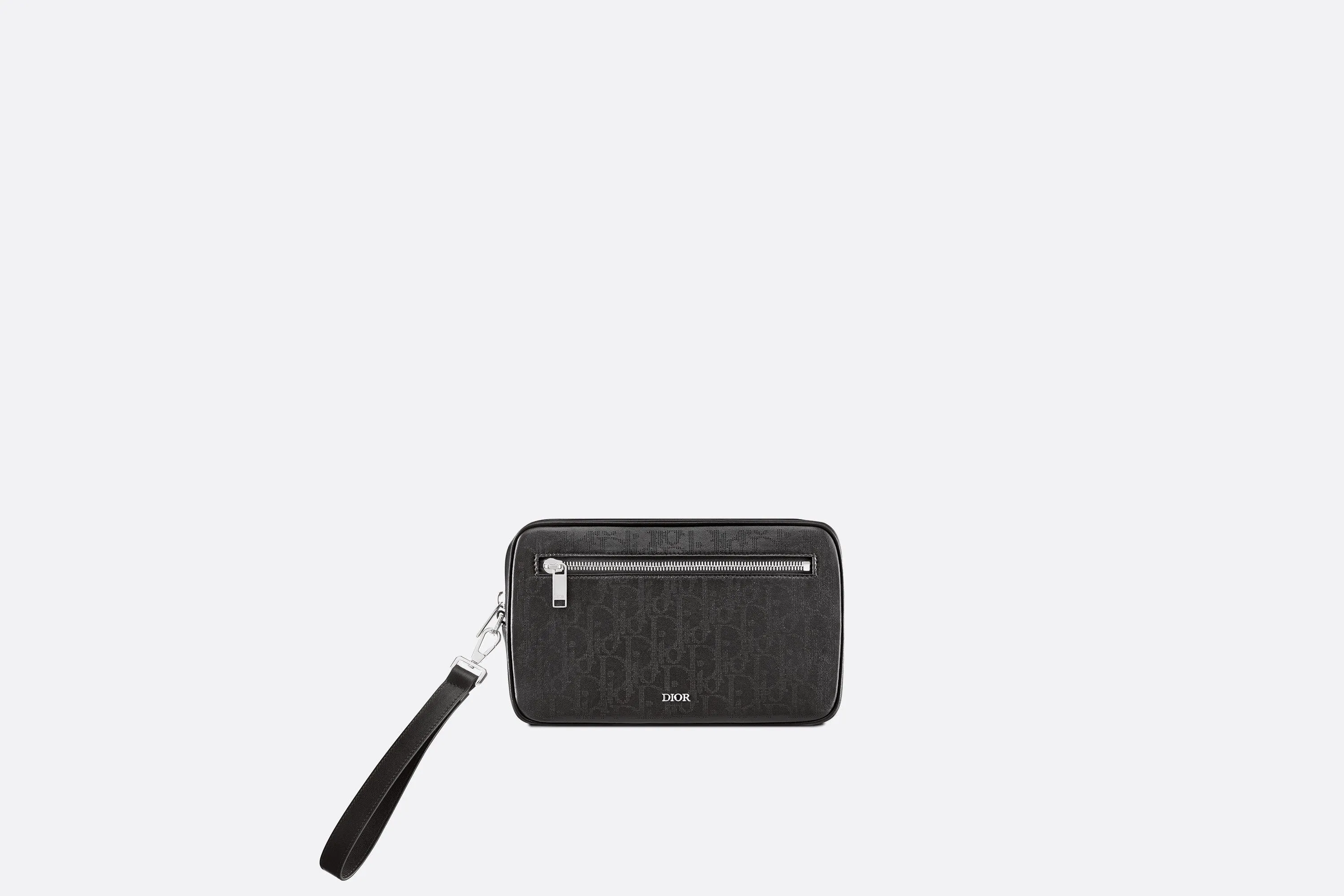 Toiletry Bag • Black Dior Oblique Galaxy Leather