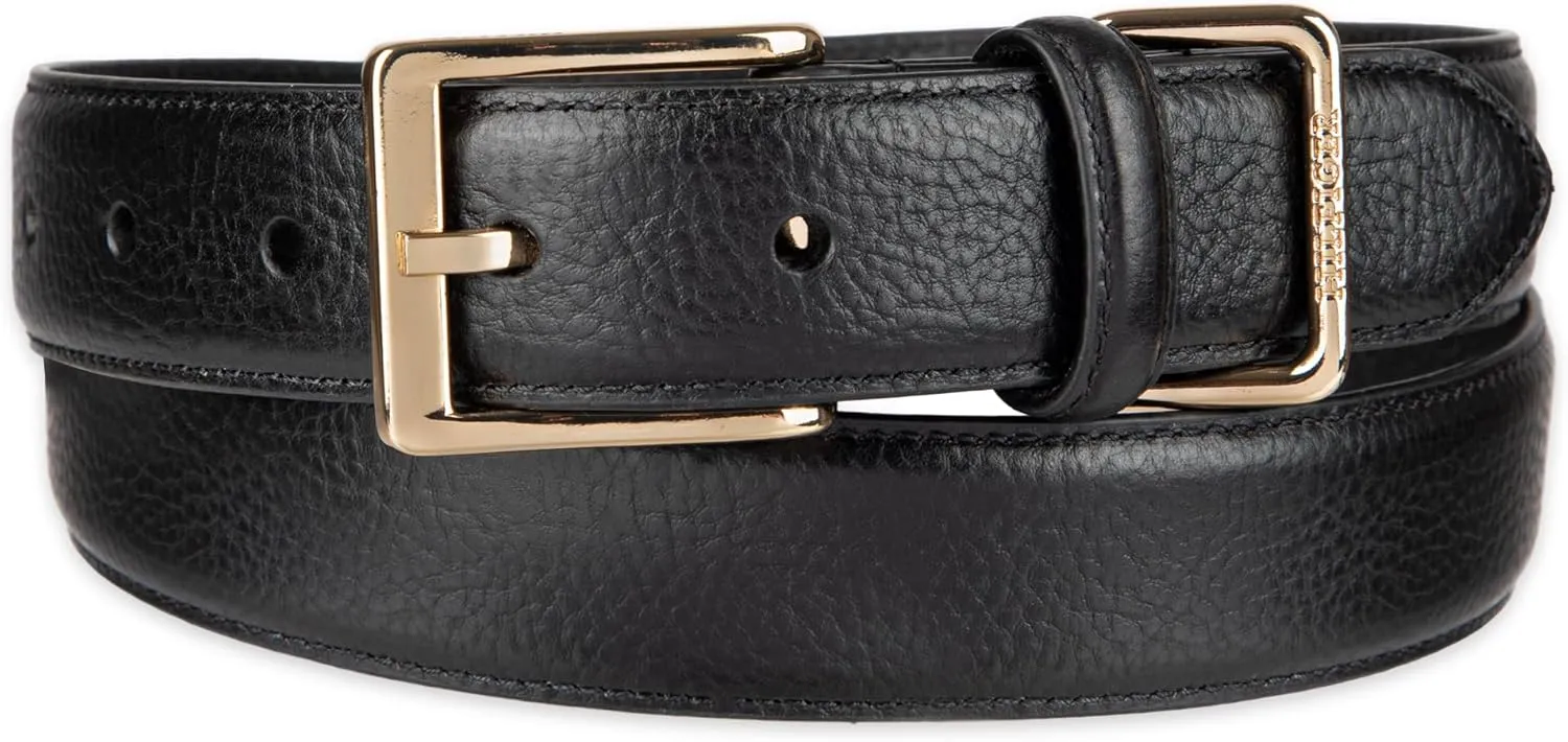 Tommy Hilfiger Men's Everyday Casual Jean Belt with Classic Harness Buckle