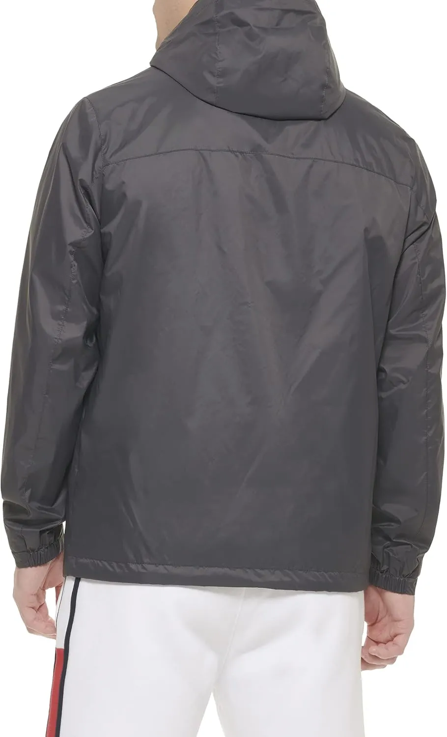 Tommy Hilfiger Men's Lightweight Breathable Waterproof Hooded Rain Jacket