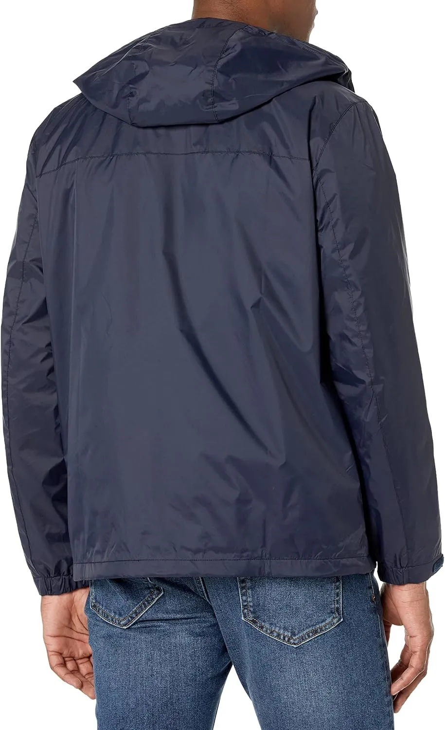 Tommy Hilfiger Men's Lightweight Breathable Waterproof Hooded Rain Jacket