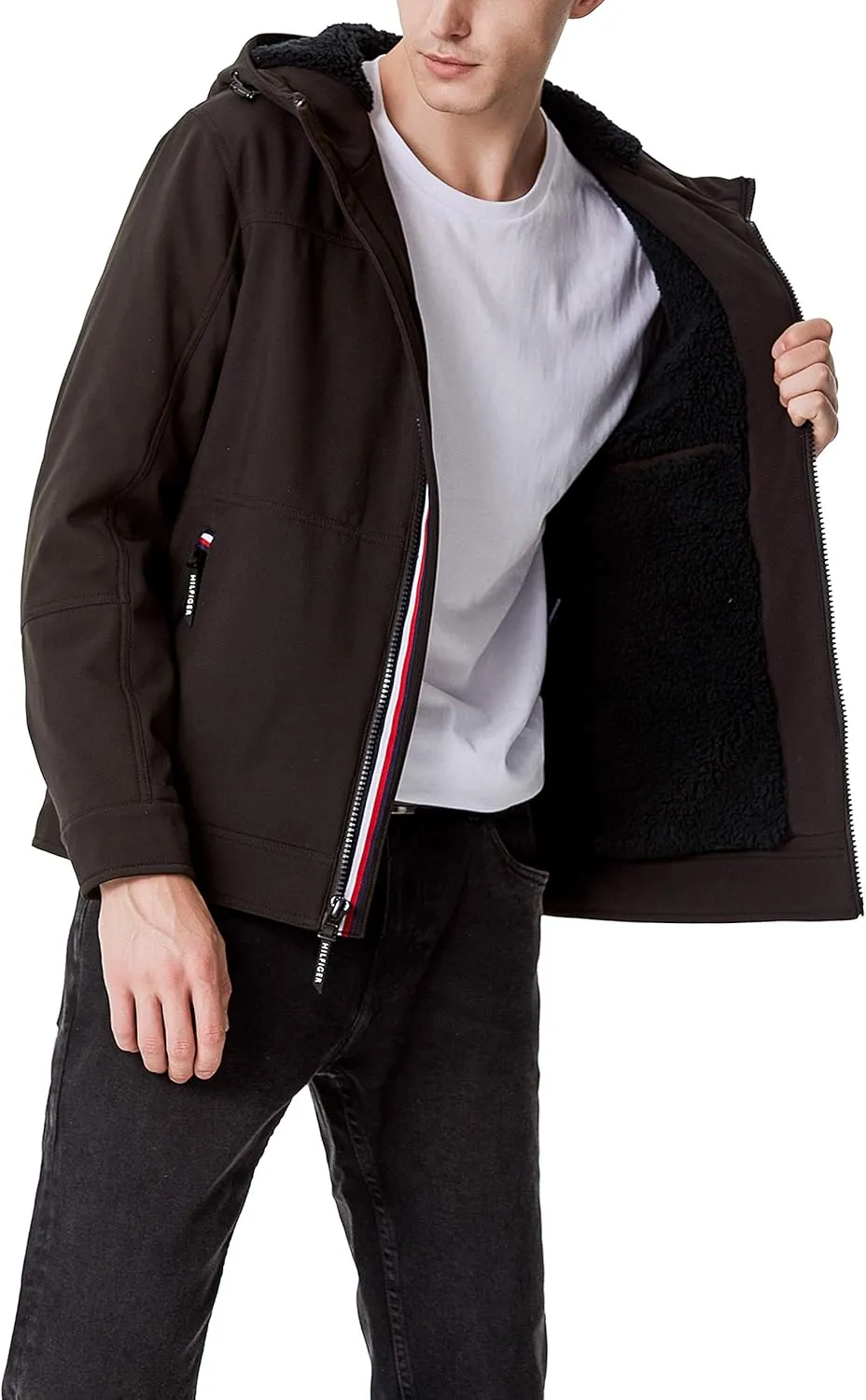 Tommy Hilfiger Men's Soft Shell Sherpa Lined Performance Jacket