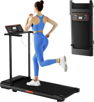Treadmill with Handle, Treadmills for Home Samll Space, 3.0HP Portable Walking Pad with Handle, Walking Pad Treadmill with 320 LBS Capacity, Electric Compact Treadmills, Lightweight Walking Pad