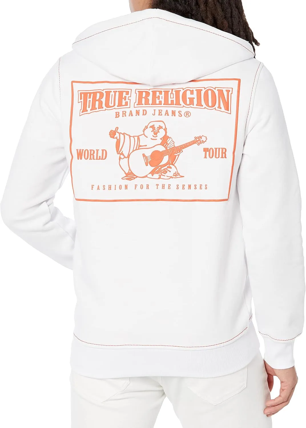 True Religion Men's Big T Zip Up Hoodie