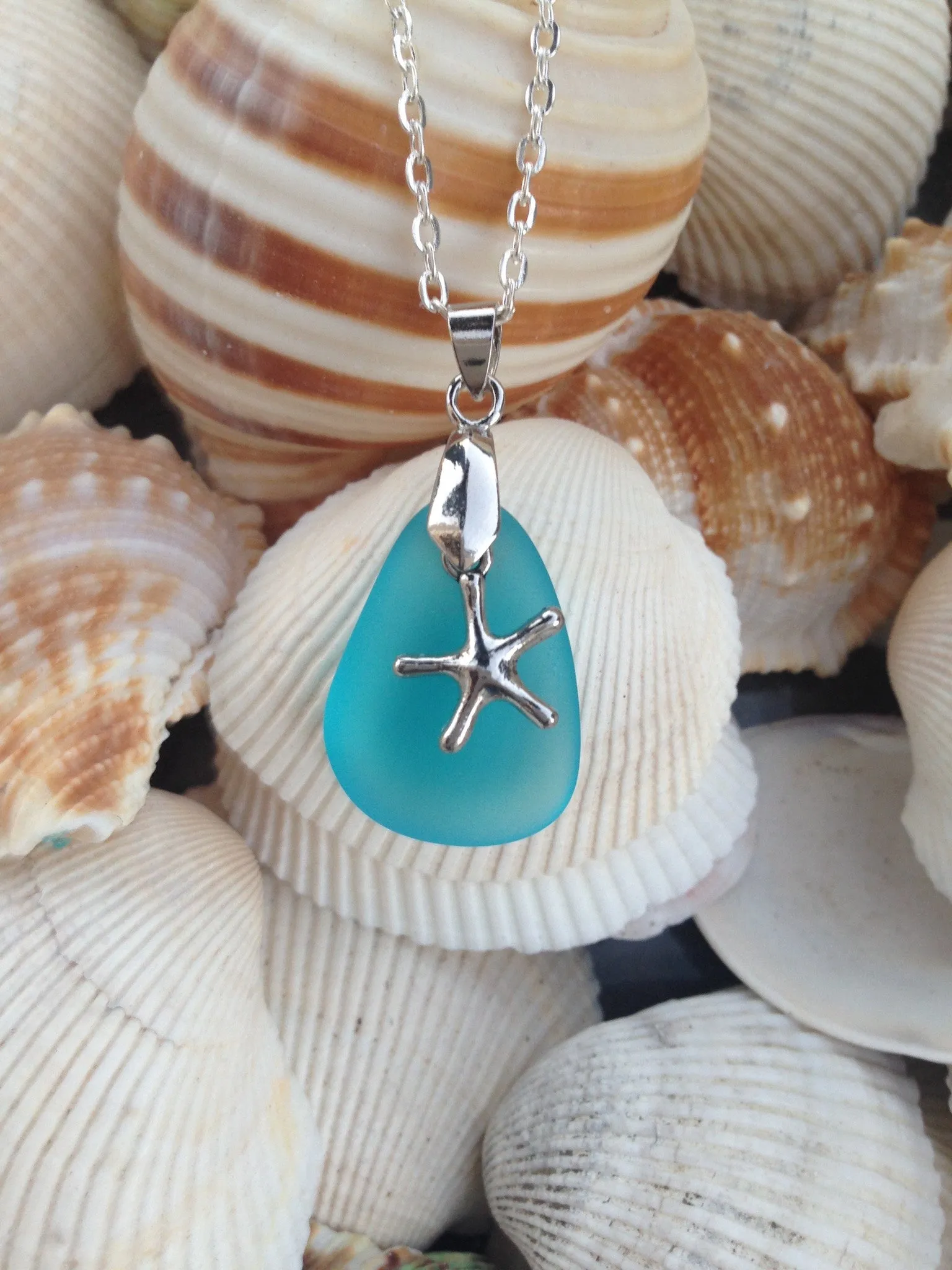 Turquoise Sea Glass Necklace