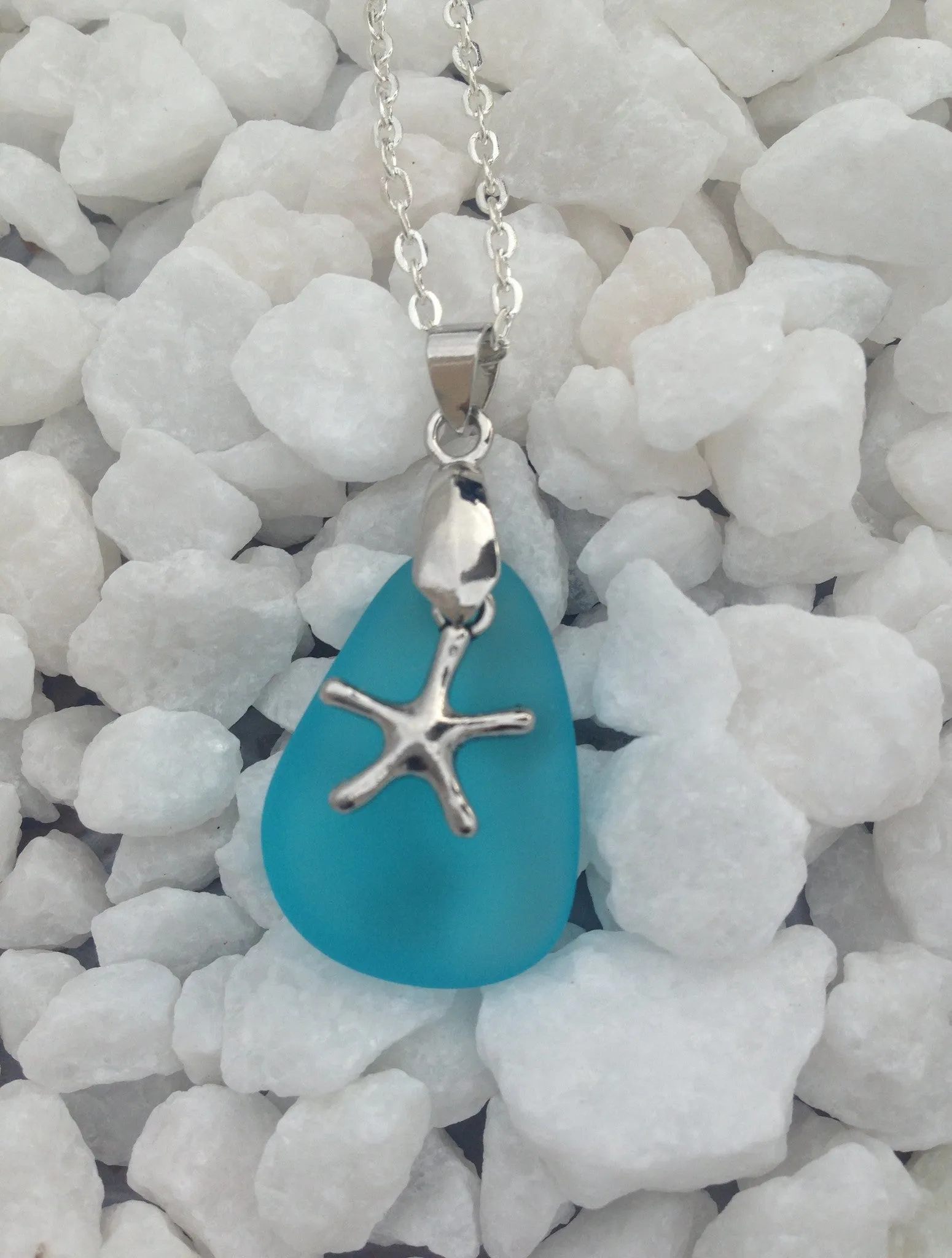 Turquoise Sea Glass Necklace