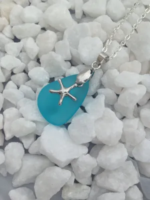 Turquoise Sea Glass Necklace