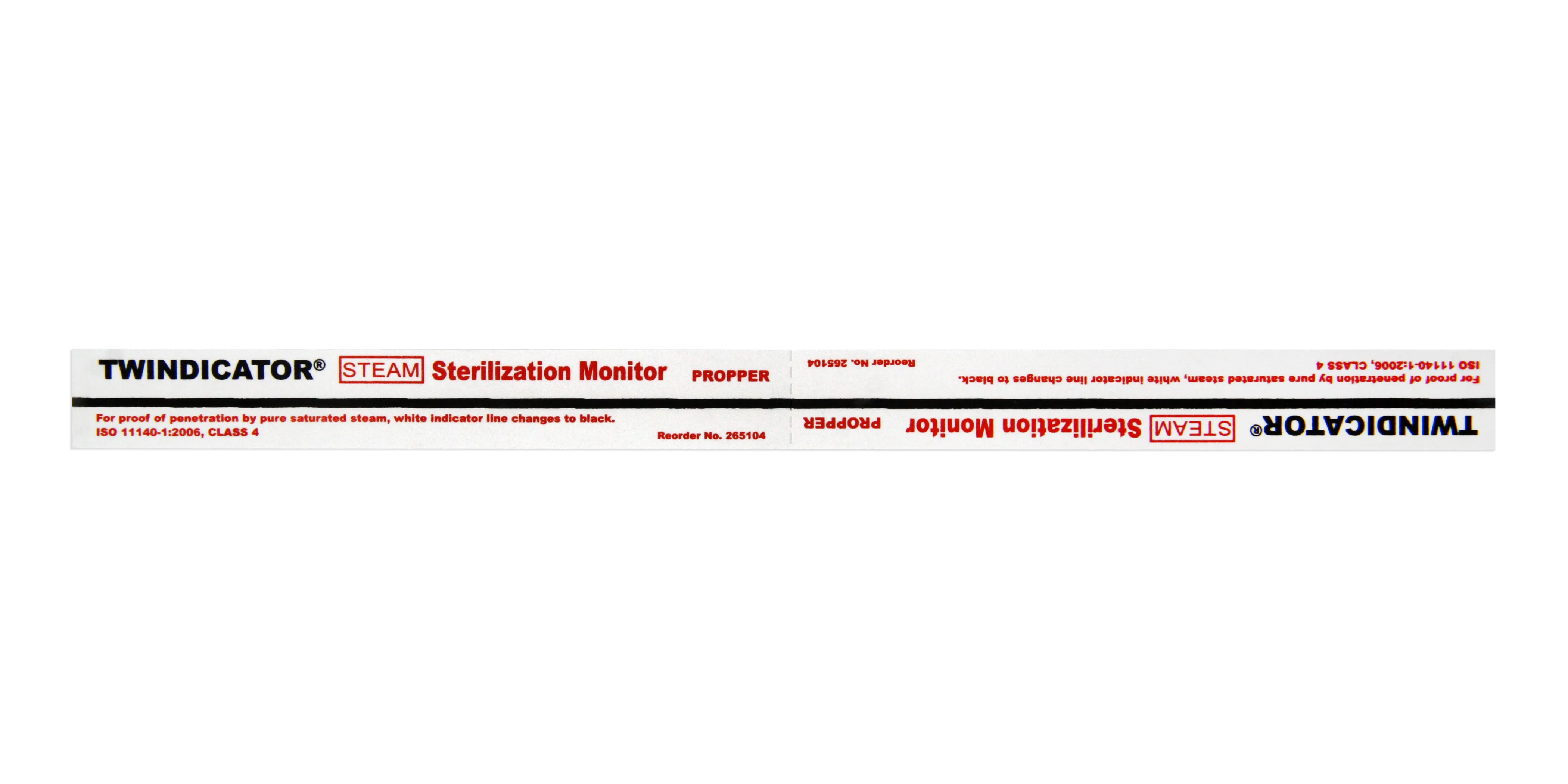 Twin Indicator Steam Sterilisation Monitor 8" Perforated strips