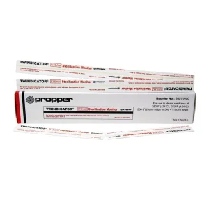 Twin Indicator Steam Sterilisation Monitor 8" Perforated strips