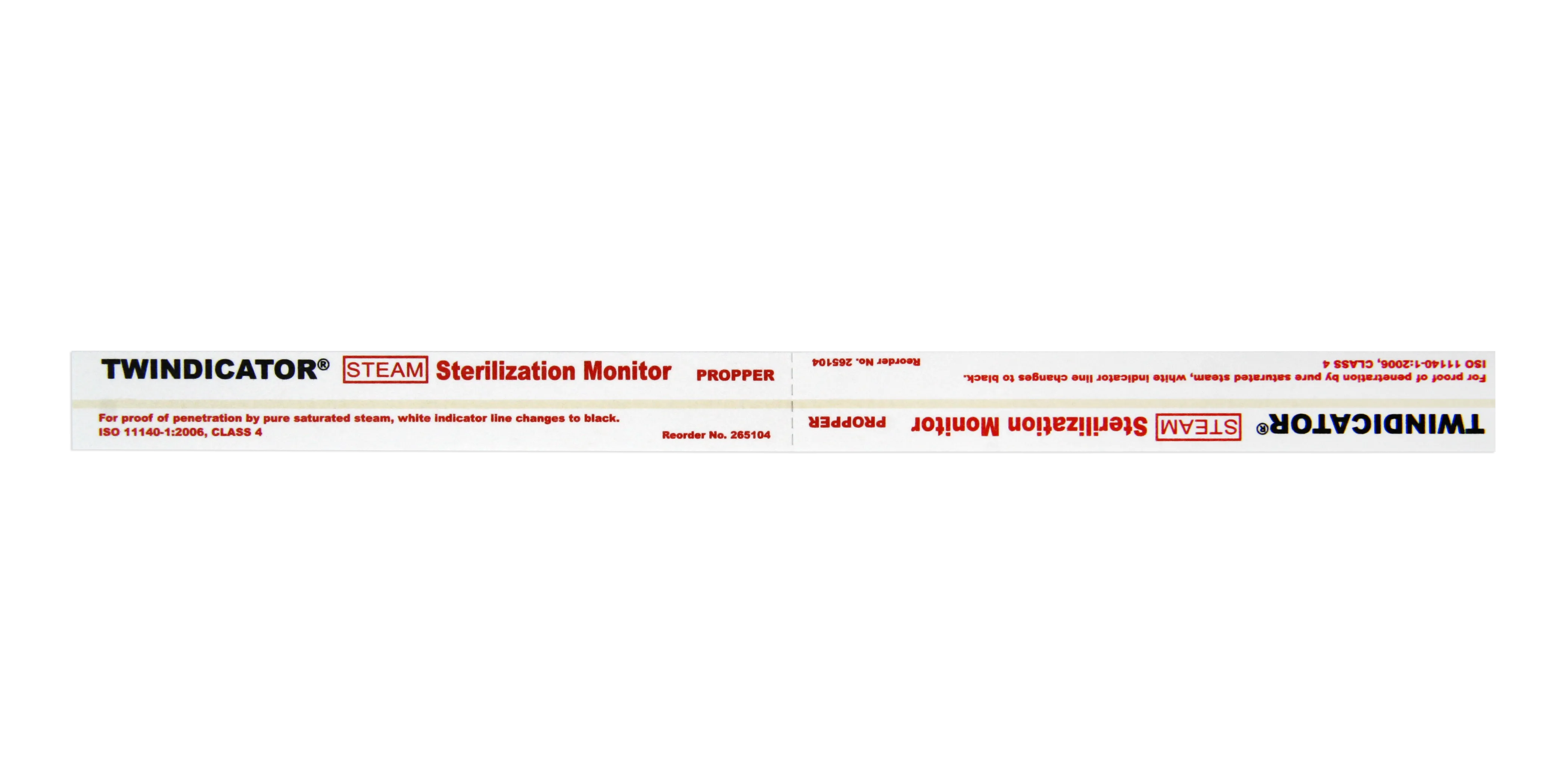 Twin Indicator Steam Sterilisation Monitor 8" Perforated strips