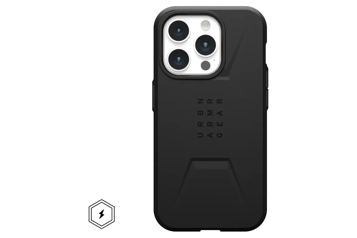UAG Civilian for Magsafe iPhone 15 Pro Case | Black