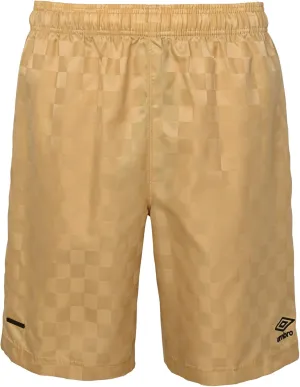 Umbro Men's Checkerboard Shorts, Team Gold/Black Beauty XS
