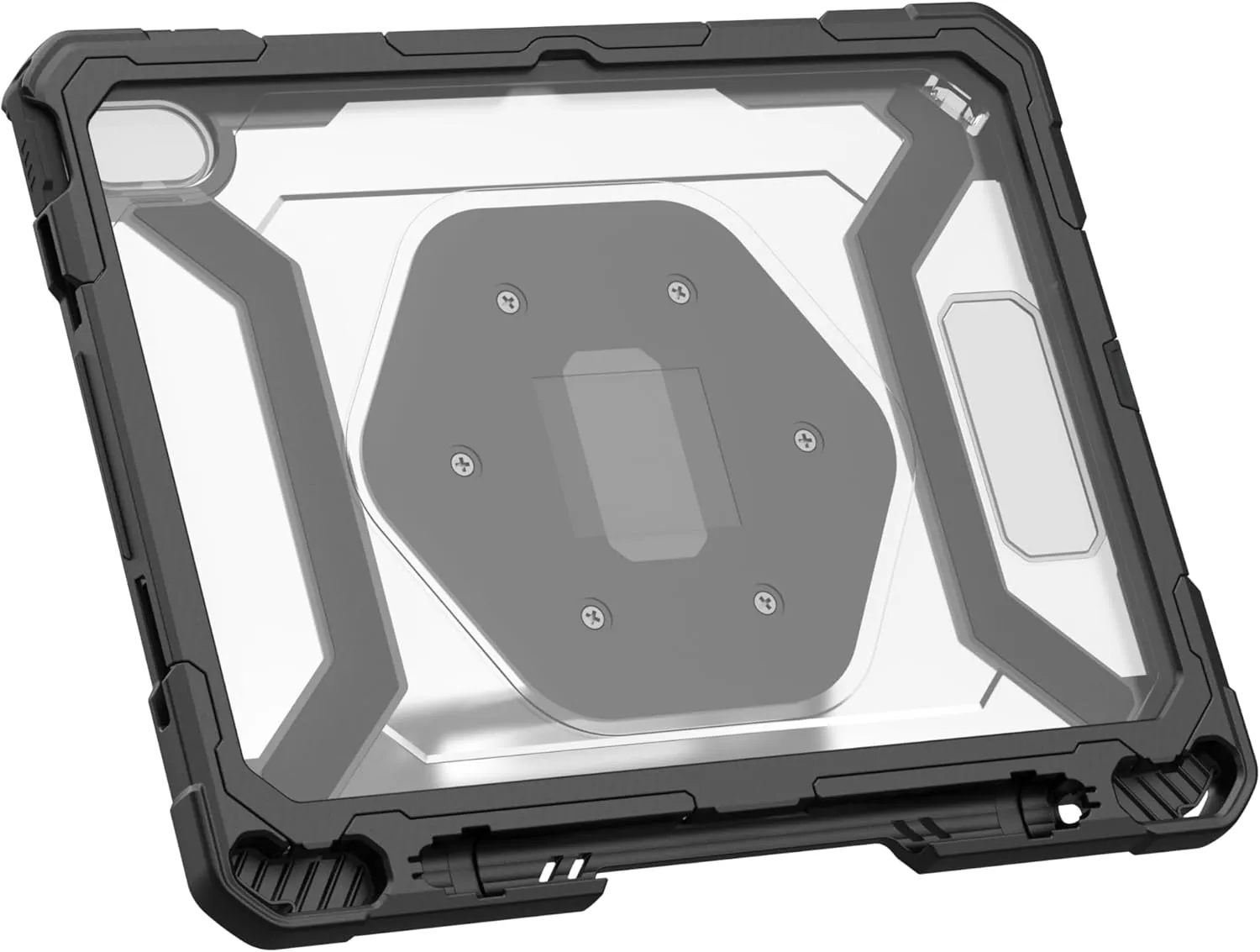 URBAN ARMOR GEAR UAG Designed for iPad 11" A16 11th Gen 2025, 10.9" 10th Gen 2022 Case w/Built-in Screen Protector A3354 A3355 Rugged Protective Cover w/Kickstand & Hand Strap, Plasma Ice/Black