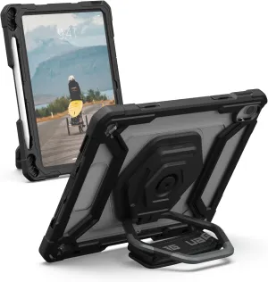URBAN ARMOR GEAR UAG Designed for iPad 11" A16 11th Gen 2025, 10.9" 10th Gen 2022 Case w/Built-in Screen Protector A3354 A3355 Rugged Protective Cover w/Kickstand & Hand Strap, Plasma Ice/Black