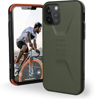 URBAN ARMOR GEAR UAG Designed for iPhone 12 Case/iPhone 12 Pro Case [6.1-inch Screen] Ultra-Thin Shock-Absorbent Civilian Protective Cover, Olive