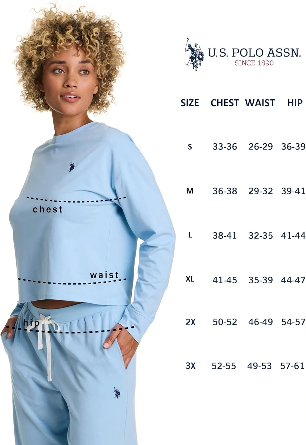 U.S. Polo Assn. Lounge Sets for Women, Tracksuit Sets for Women 2 Piece with Top and Wide Leg Sweatpants