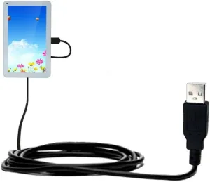 USB Data Hot Sync Straight Cable Designed for The iRulu AX101 AX123 AX124 Tablet with Charge Function – Two Functions in one Unique Gomadic TipExchange Enabled Cable