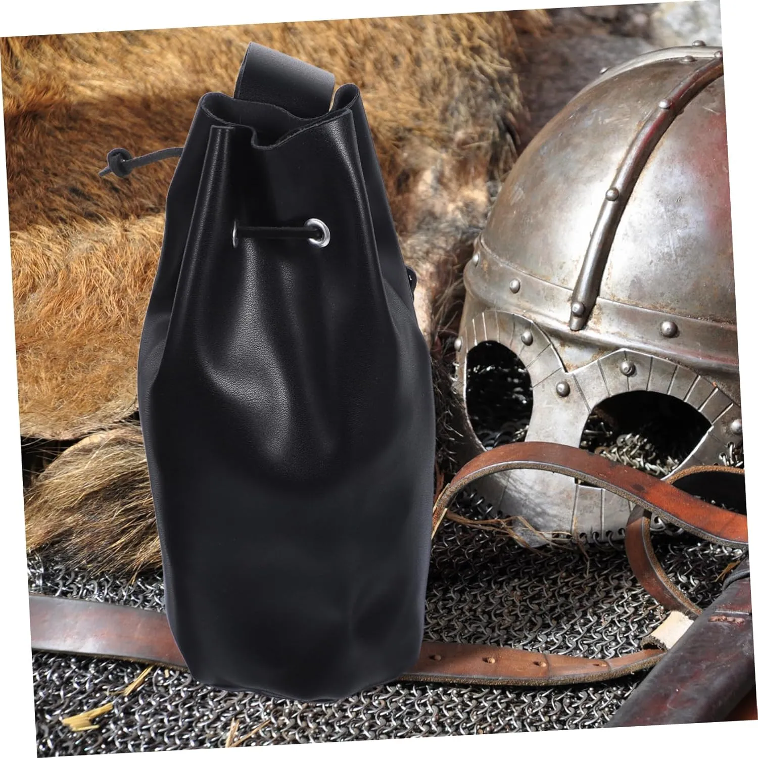 VALICLUD Medieval Knight Renaissance Pirate Cosplay Draw Waist Bag Accessories for Retro Waist Bag Medieval Coin
