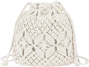 Van Caro Handwoven Cotton Straw Shoulder Bag Crochet Tassel Beach Bohemian Purse for Women