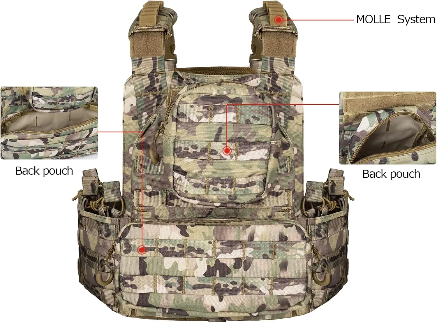 vAv YAKEDA Camo Tactical Outdoor Carrier Vest