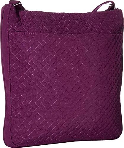 Vera Bradley womens Iconic Triple Zip Hipster cross body handbags, Microfiber Gloxinia Purple, One Size US