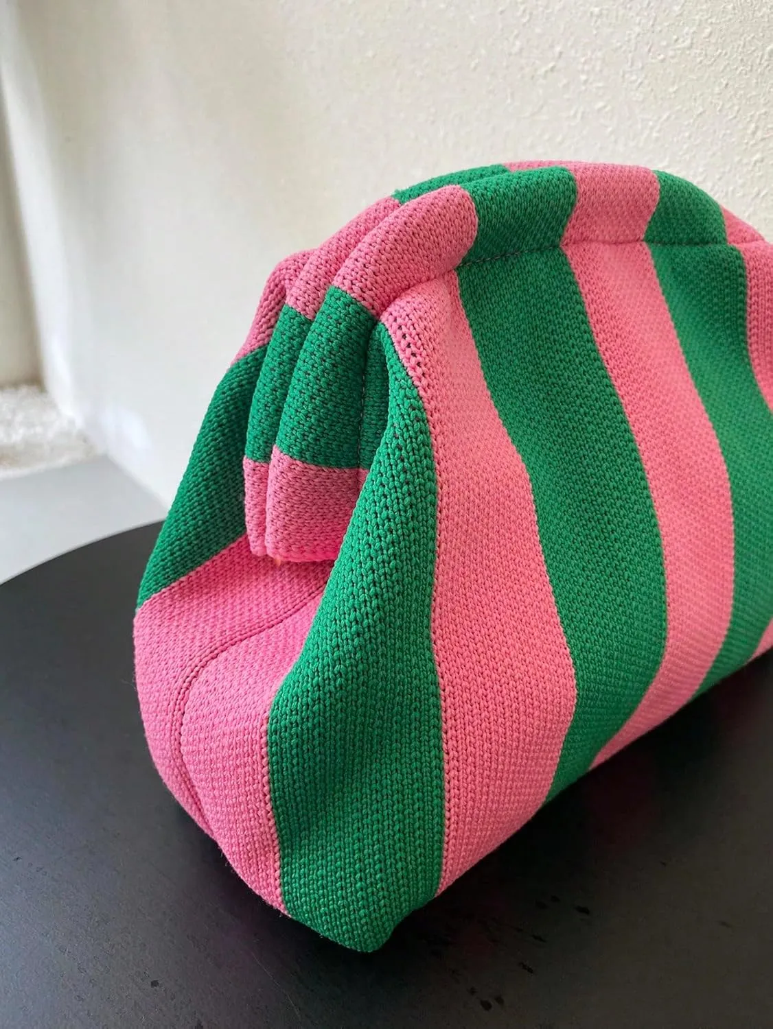 Verdusa Women's Colorblock Clutch Handbags Casual Crochet Bag Small Purse