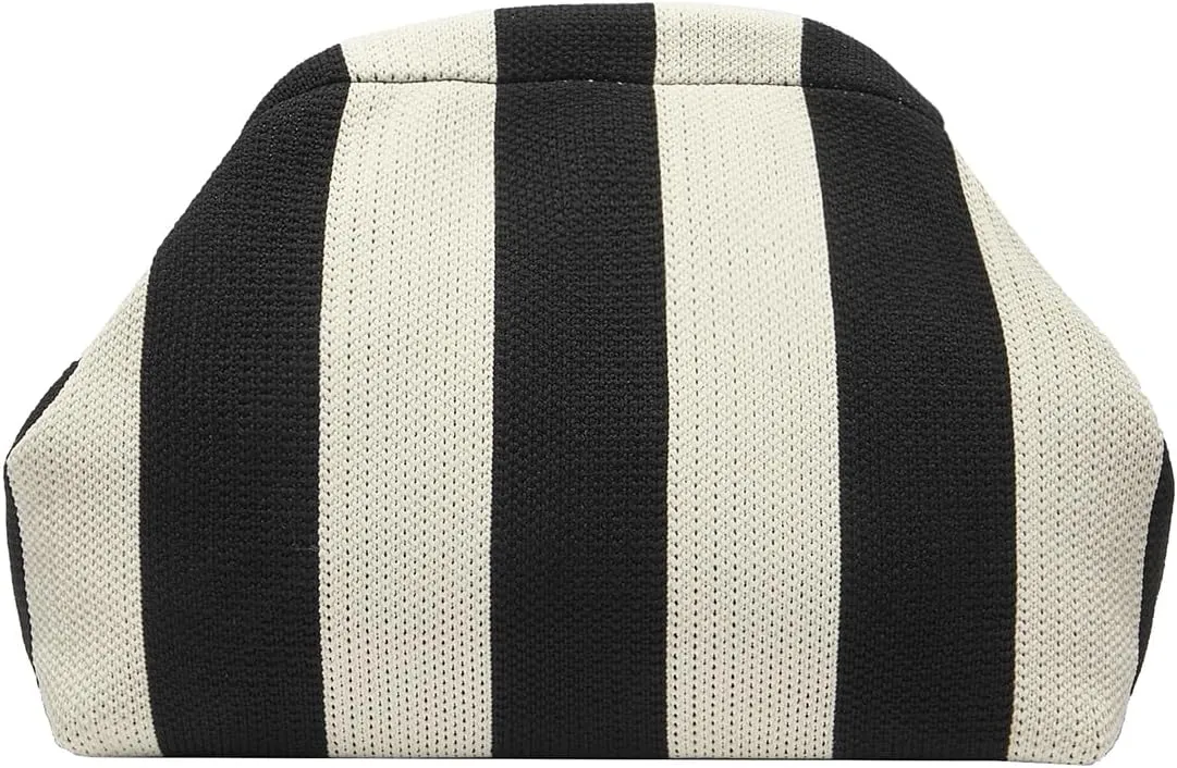 Verdusa Women's Colorblock Clutch Handbags Casual Crochet Bag Small Purse