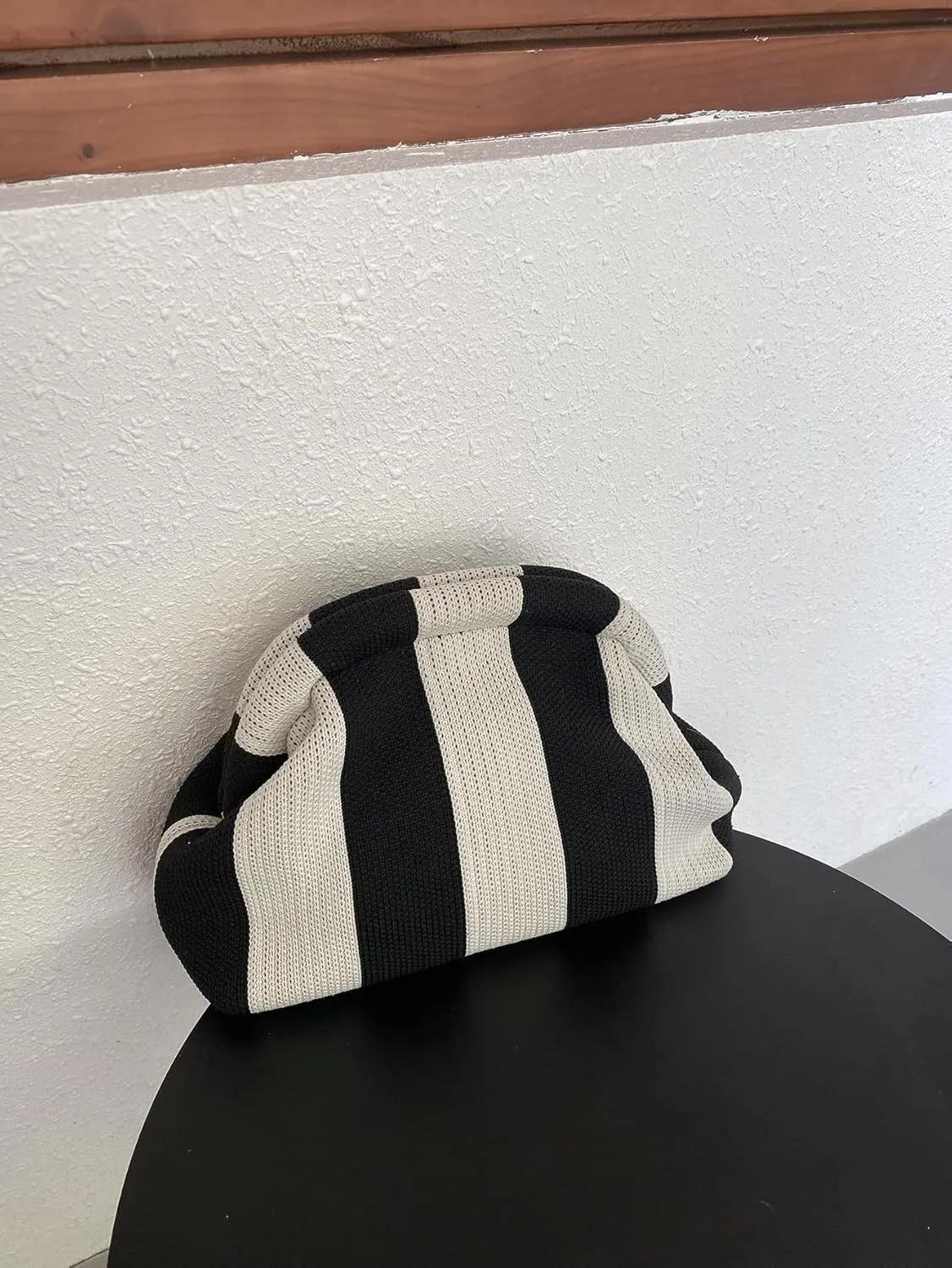 Verdusa Women's Colorblock Clutch Handbags Casual Crochet Bag Small Purse