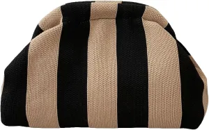 Verdusa Women's Colorblock Clutch Handbags Casual Crochet Bag Small Purse
