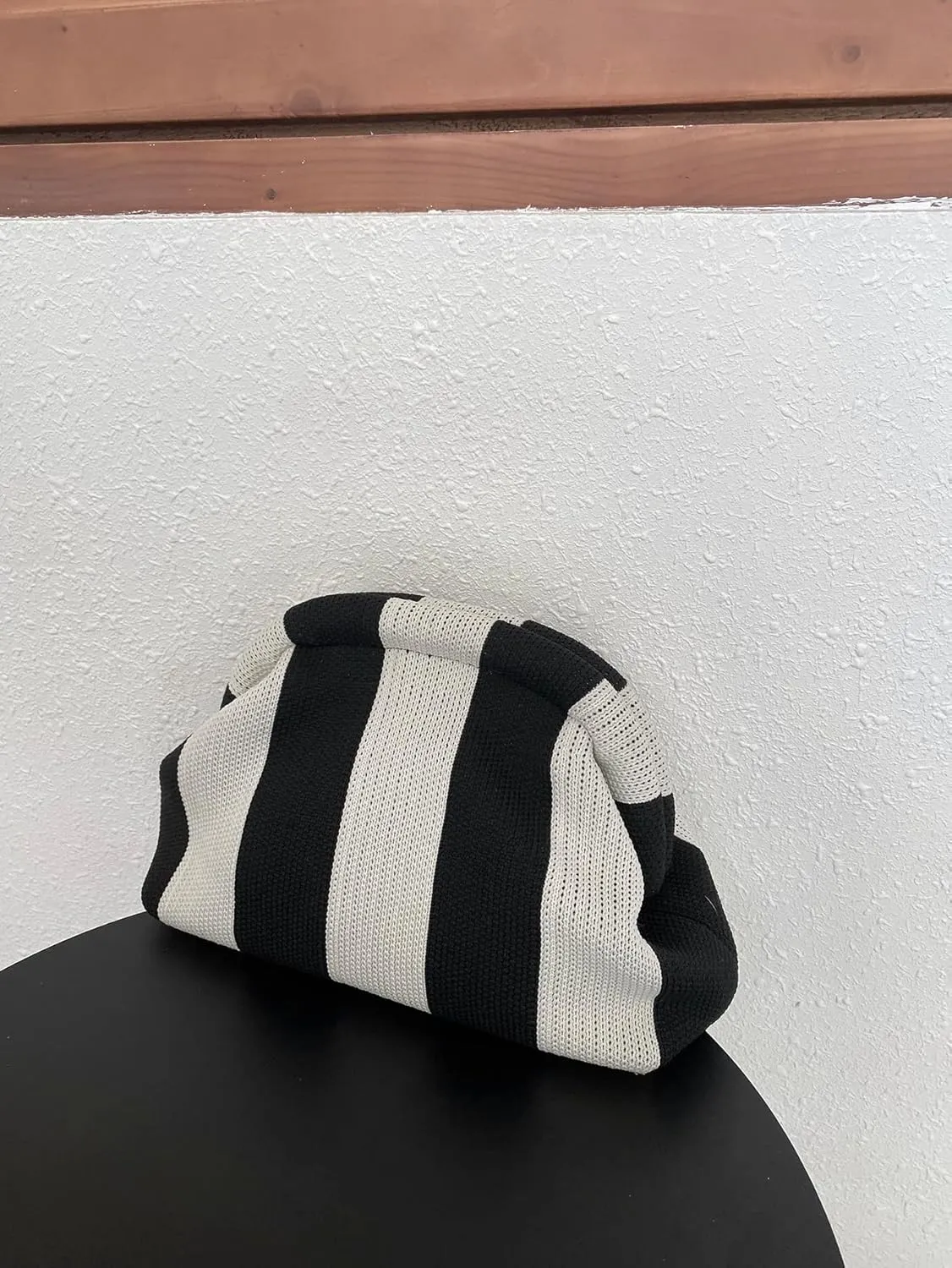 Verdusa Women's Colorblock Clutch Handbags Casual Crochet Bag Small Purse